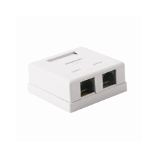 Розетка комп`ютерна GEAR 2xRJ 45 CAT.5E (липучка та шуруп у комплекті) (GCS-SOCKET2RJ45C5E)