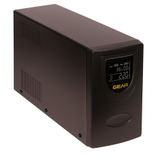 Пристрій безперебійного живлення GEAR 2000VA/1200W LCD metal RJ45+USB (GU-2000MLCD)