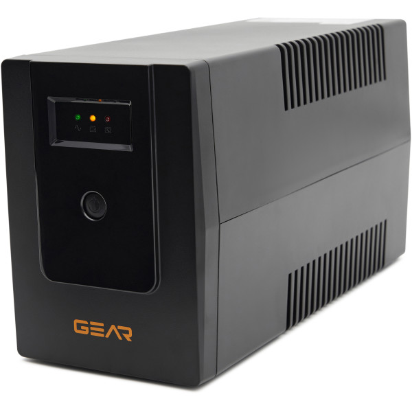 Пристрій безперебійного живлення GEAR 2000VA/1200W LED plastic RJ45+USB (GU-2000PL)