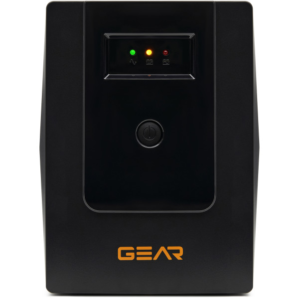 Пристрій безперебійного живлення GEAR 2000VA/1200W LED plastic RJ45+USB (GU-2000PL)