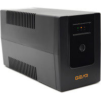 Пристрій безперебійного живлення GEAR 1200VA/720W LED plastic RJ45+USB (GU-1200PL)
