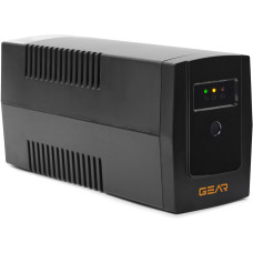 Пристрій безперебійного живлення GEAR 600VA/360W LED plastic RJ45+USB (GU-600PL)