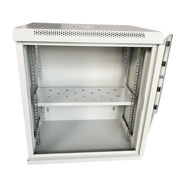 Шафа серверна настінна з полицею GEAR 12U 19'' 530x400x600 мм., Сіра (GWMSN-12U-530-400G)