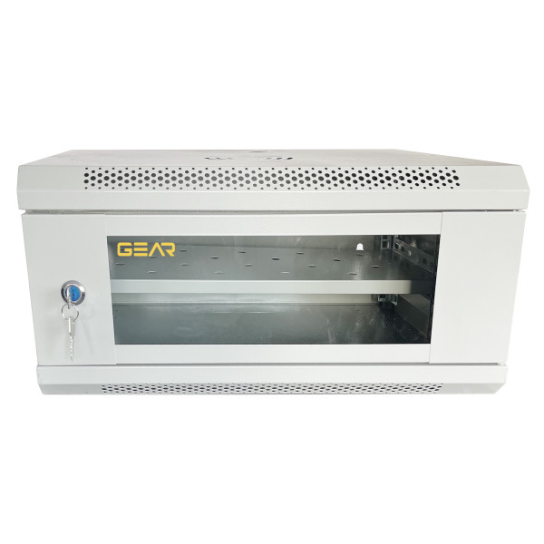 Шафа серверна настінна GEAR 4U 19'' 600x450x240 Сіра (GWMSN-4U-600-450G)