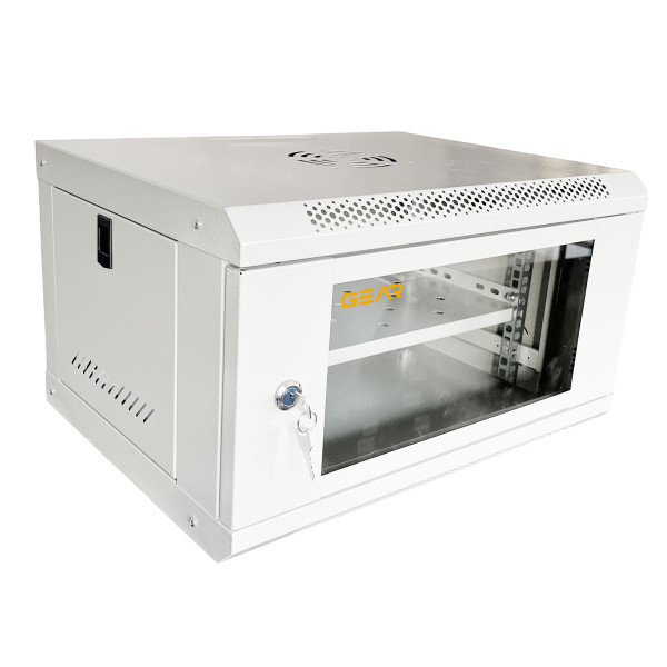 Шафа настінна серверна GEAR 6U 600x600х300 мм сірий із полицею (GWMSN-6U-600-600G)