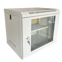 Шафа настінна серверна GEAR 9U 600x600х450 мм сірий із полицею (GWMSN-9U-600-600G)
