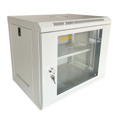 Шафа настінна серверна GEAR 9U 600x600х450 мм сірий із полицею (GWMSN-9U-600-600G)